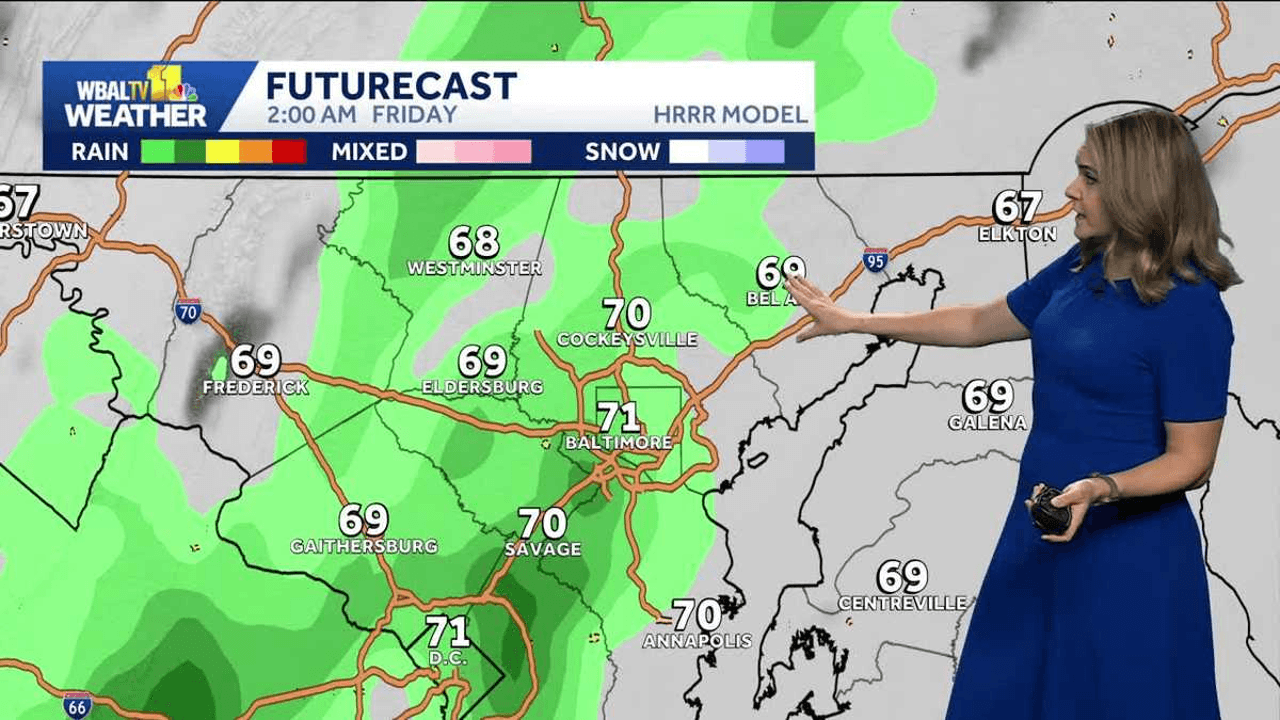 More comfortable on Friday across the Baltimore region