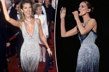 Celine Dion re-creates her 1997 Oscars look in Chanel couture and dazzling diamonds